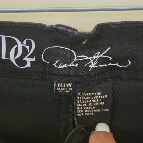 DG2 Diane Gilman Black Infinity Stretch Tri-fit Black Boot Cut Jeans Size 18W - Picture 7 of 7